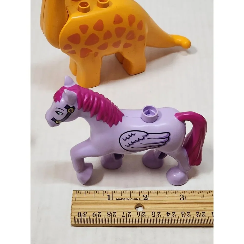 LEGO DUPLO Animal Lot – Dino, Pterodactyl, Pegasus Horse, Dog & Fox
